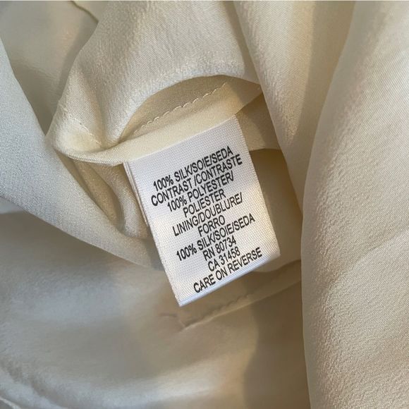 Vintage Y2K BCBG white babydoll silk sequin camisole - Picture 6 of 7